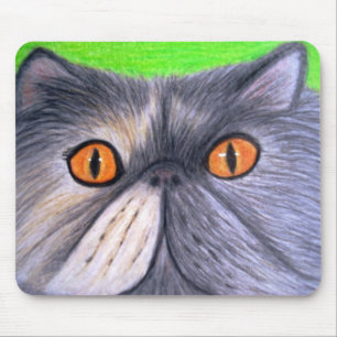 Misty the Grey Persian Cat Mousepad