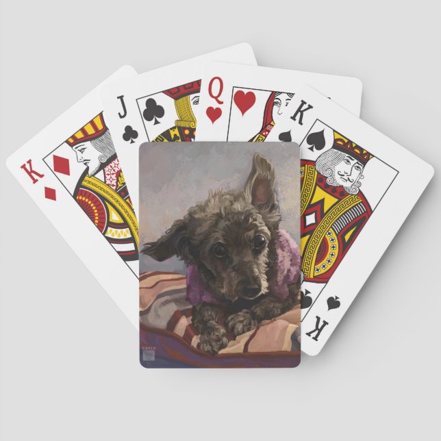 Misty the Poodle Playing Cards (Back)
