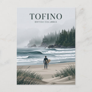 Misty Tofino Surfer Canada Postcard