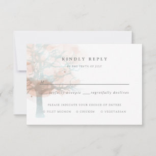 Misty tree RSVP card