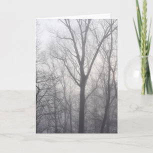 Misty Trees Grey Woodland Card