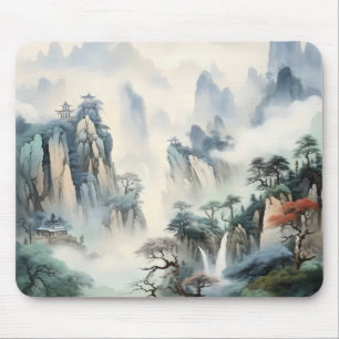 Misty Valley Mountains Mouse Mat