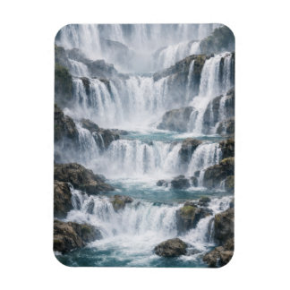 Misty Waterfall Landscape Magnet
