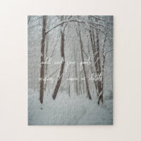 Misty winter forest