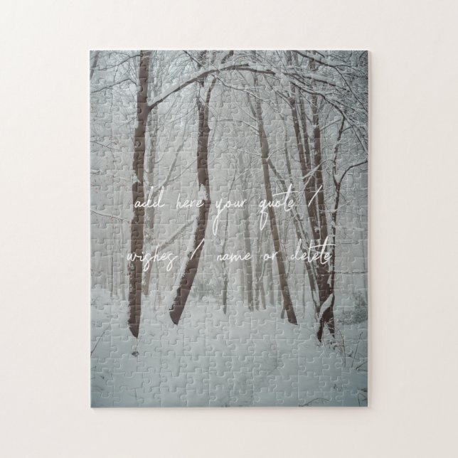 Misty winter forest  jigsaw puzzle (Vertical)
