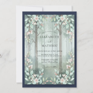 Misty Woodland Eucalyptus Wedding Invitation