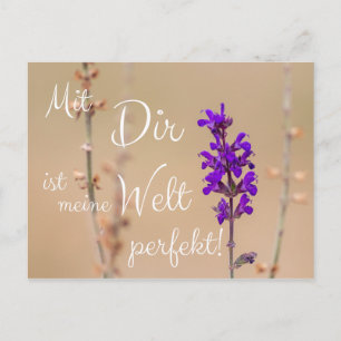 Mit Dir ist meine Welt perfekt! Postcard