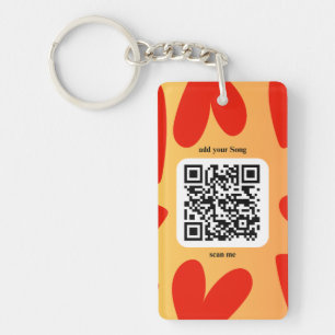 Mit individuellen persönlichen Song per QR-Code Key Ring