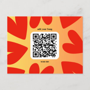 Mit individuellen persönlichen Song per QR-Code Postcard
