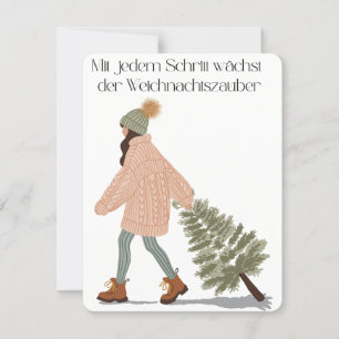 Mit jedem Schritt wächst der Weihnachtszauber Holiday Card