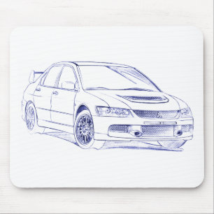 Mit Lancer Evo IX Mouse Mat