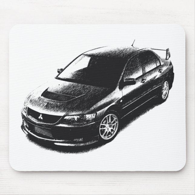 Mit Lancer Evo IX streaked Mouse Mat (Front)