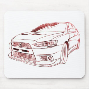 Mit Lancer Evo X 2008 Mouse Mat