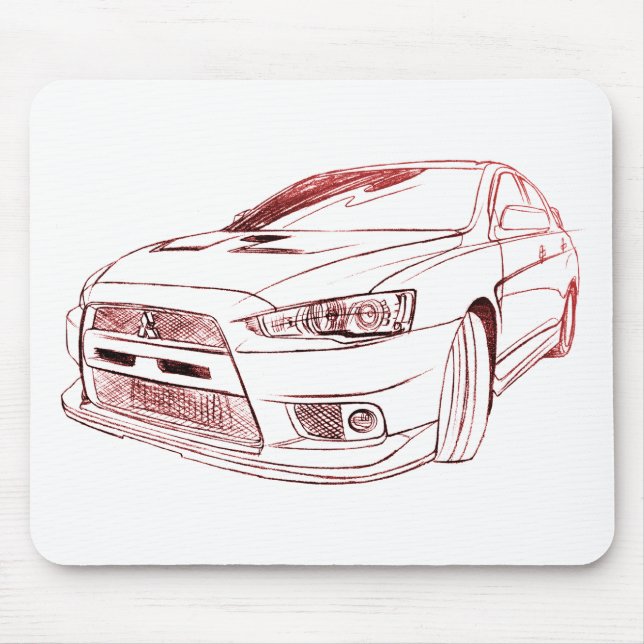 Mit Lancer Evo X 2008 Mouse Mat (Front)