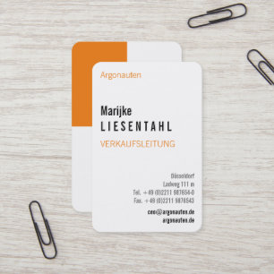 Mit Monogram Hochformat Visitenkarte Business Card