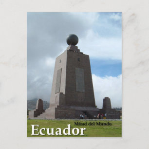 Mitad del Mundo Ecuador equator line monument Postcard