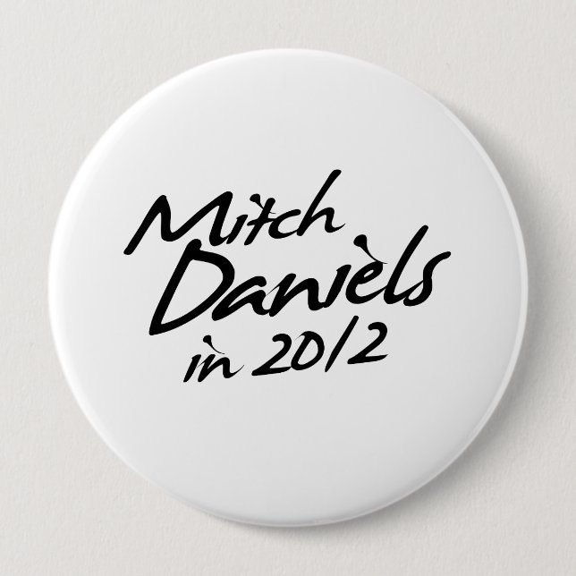MITCH DANIELS 2012 Autograph 10 Cm Round Badge (Front)
