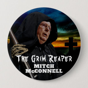 Mitch McConnell Grim Reaper 10 Cm Round Badge