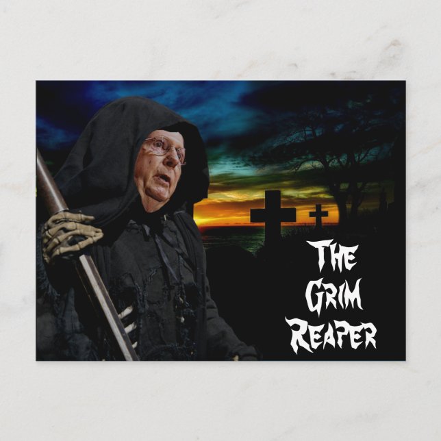 Mitch McConnell Grim Reaper Postcard (Front)