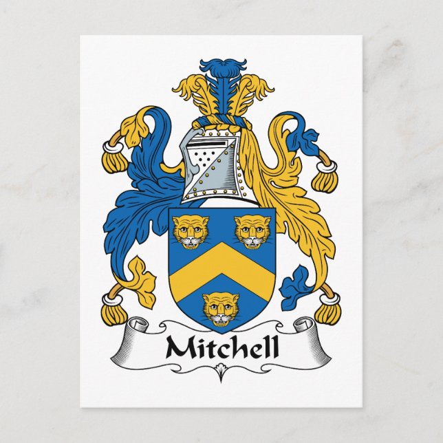 Mitchell Family Crest Postcard (Front)