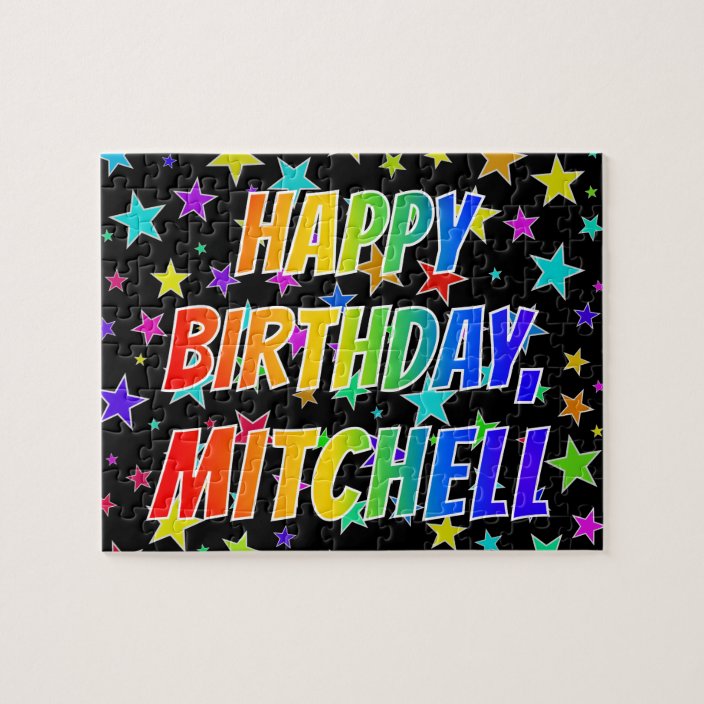 “MITCHELL” First Name, Fun “HAPPY BIRTHDAY” Jigsaw Puzzle | Zazzle.co.uk