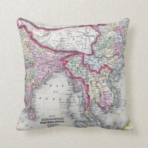 Mitchell Map   India, Tibet, China & SE Asia Cushion