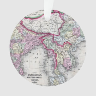 Mitchell Map   India, Tibet, China & SE Asia Ornament