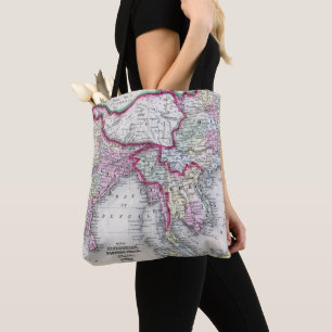 Mitchell Map   India, Tibet, China & SE Asia Tote Bag