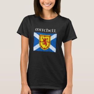 Mitchell Scottish Clan Family Name Scotland Flag T-Shirt