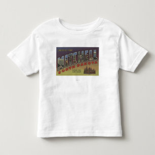 Mitchell, South Dakota - Large Letter Scenes Toddler T-Shirt