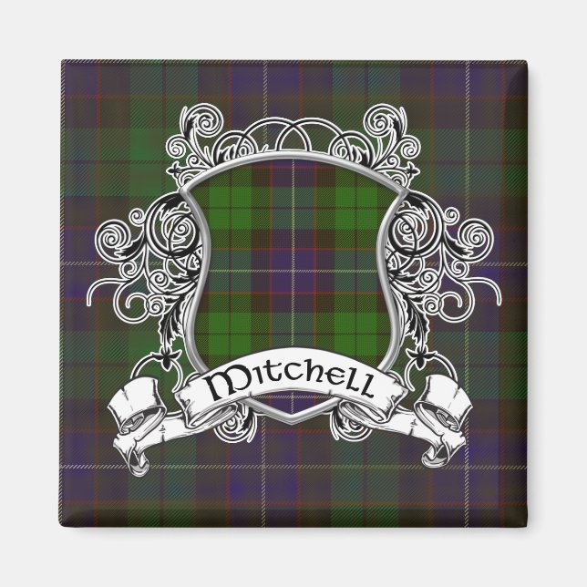 Mitchell Tartan Shield Magnet (Front)
