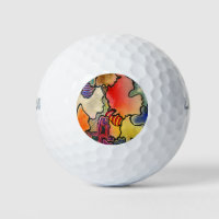 "Mite and Tite" Abstract Custom Wilson Golf Balls