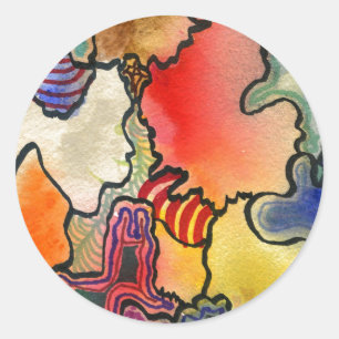 "Mites and Tites" Abstract Design Sticker