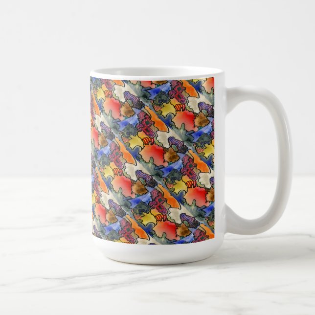 "Mites and Tites Tiled" Abstract Design Mug (Right)