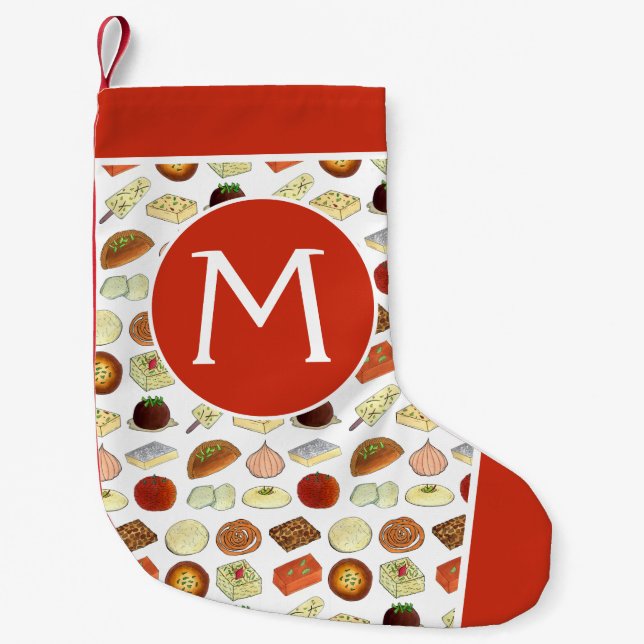 Mithai Indian Sweets Confectionery Desserts India Small Christmas Stocking (Front)