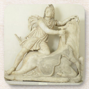 Mithras Sacrificing the Bull, Marble relief, Roman Coaster