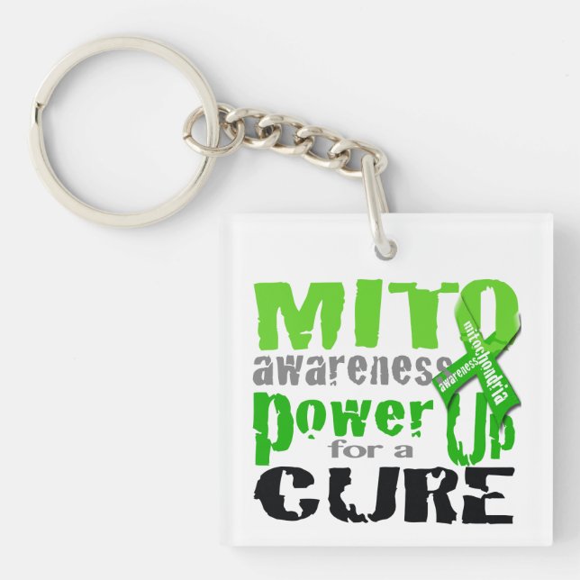 Mito Awareness Power Up for a Cure Key Ring (Front)