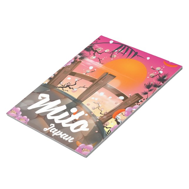 Mito Japan blossom poster. Notepad (Angled)