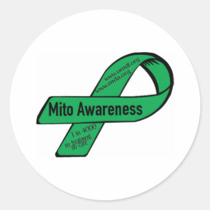 Mito ribbon classic round sticker