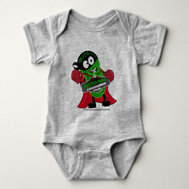 Mito Warrior fight champion baby Bodysuit (Front)
