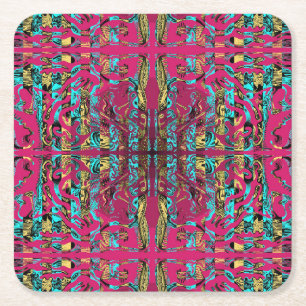 Mitochondri-Pop Square Paper Coaster