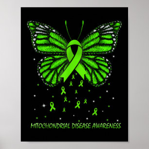 Mitochondrial Disease Awareness Butterfly Poster