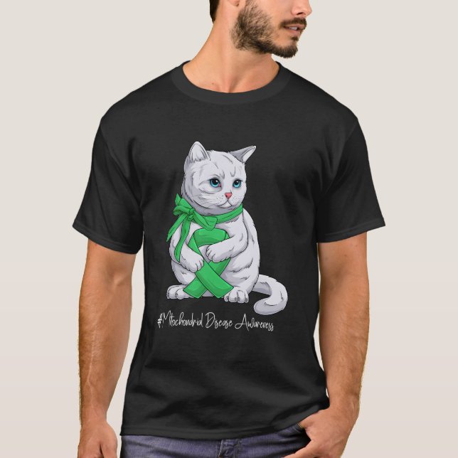 Mitochondrial Disease Awareness Month Green Ribbon T-Shirt (Front)