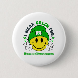 Mitochondrial Disease Awareness Ribbon Support Gif 6 Cm Round Badge