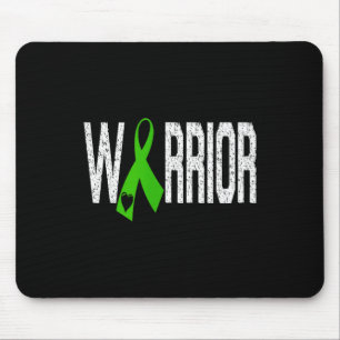 Mitochondrial Disease Warrior Heart Green Ribbon Mouse Mat