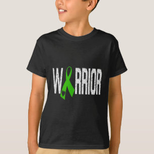 Mitochondrial Disease Warrior Heart Green Ribbon T-Shirt