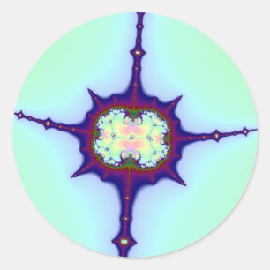 Mitosis Fractal Classic Round Sticker