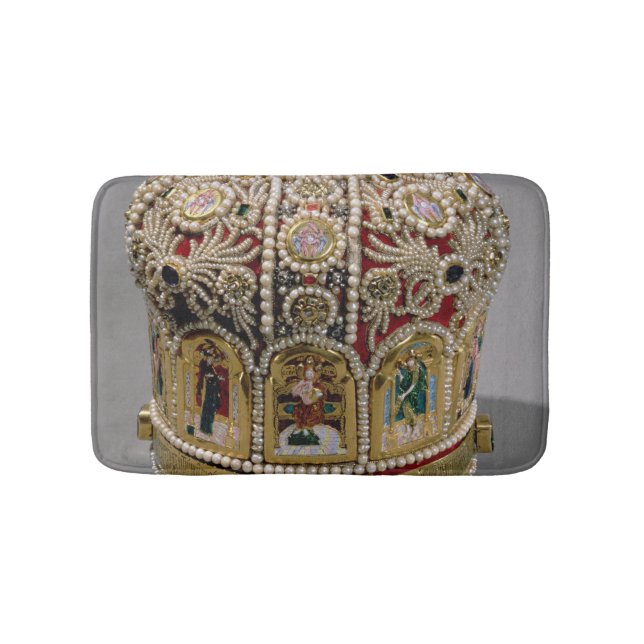 Mitre crown set with pearls and precious bath mat (Front)