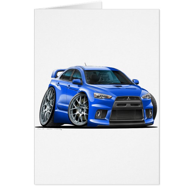 Mitsubishi Evo Blue Car (Front)