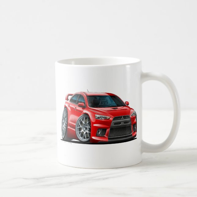 Mitsubishi Evo Red Car Coffee Mug (Right)